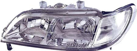 2518 | 1997-1999 ACURA CL LT Headlamp lens/housing all | AC2518105|33151SY8A01