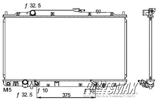 3010 | 2001-2002 ACURA MDX Radiator assembly all | AC3010107|19010PGKA51