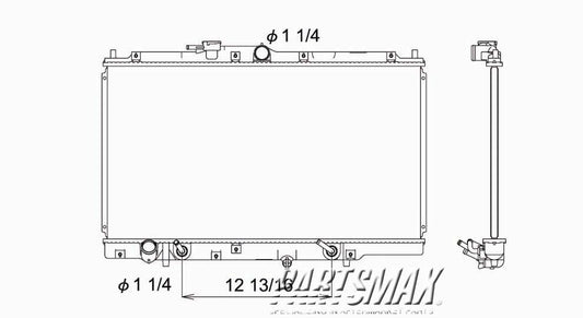 3010 | 1997-1997 ACURA CL Radiator assembly 3.0CL | AC3010114|19010P0GA51