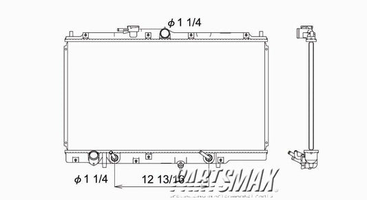 3010 | 1994-1997 HONDA ACCORD Radiator assembly w/V6 engine | AC3010114|19010P0GA51