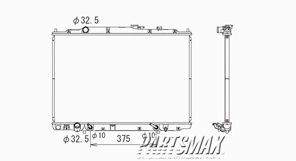 3010 | 2005-2005 HONDA PILOT Radiator assembly all | AC3010134|19010RDJA52