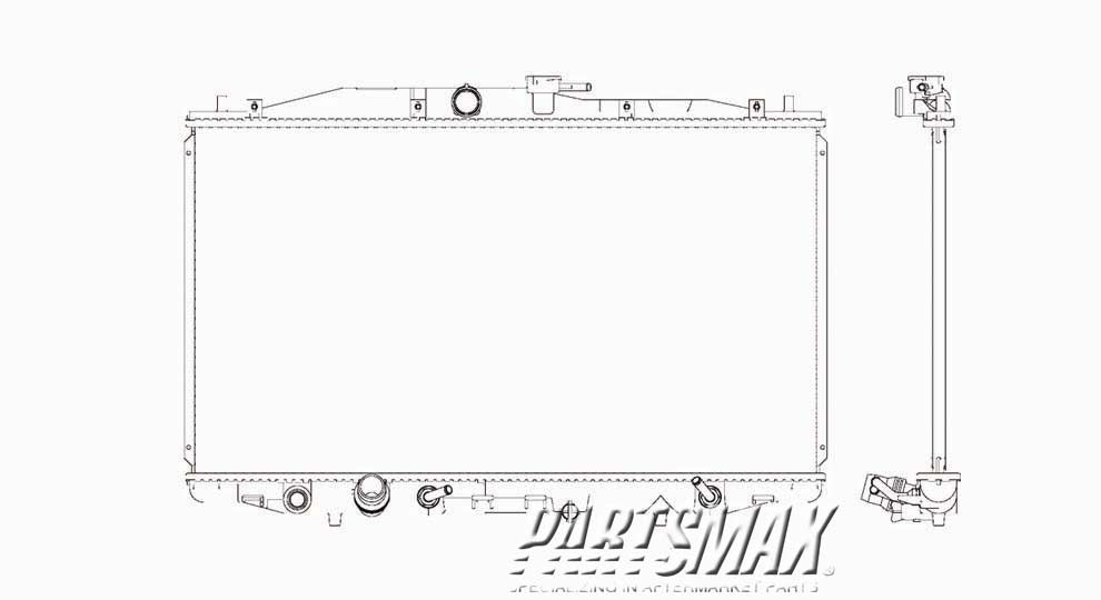 2870 | 2004-2005 ACURA TSX Radiator assembly w/manual trans | AC3010137|19010RBBE01