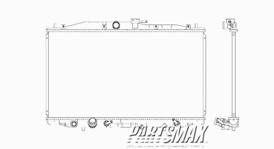 2870 | 2004-2005 ACURA TSX Radiator assembly w/manual trans | AC3010137|19010RBBE01