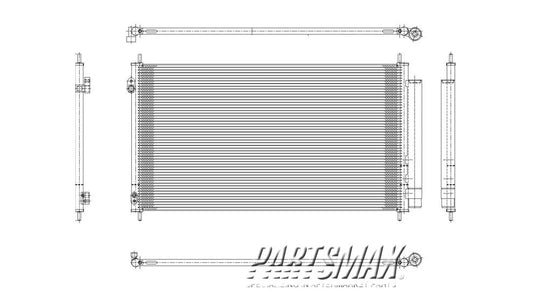3030 | 2009-2014 ACURA TL Air conditioning condenser  | AC3030124|80110TK4A01