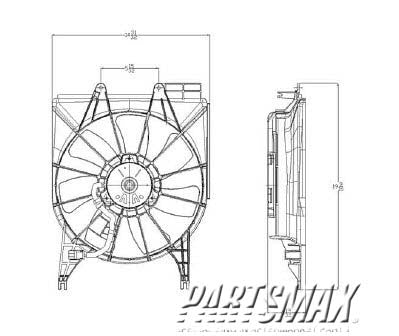 2925 | 2007-2010 ACURA RDX Condenser fan Condenser Fan Assembly | AC3113109|38616RWCA01