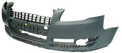 1000 | 2007-2009 AUDI A4 Front bumper cover CABRIO; w/o Sport Pkg; w/o Headlamp Washer; prime | AU1000142|8E0807105NGRU