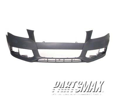 1000 | 2009-2012 AUDI S4 Front bumper cover Sedan/Wagon; w/o S-Line Pkg; w/Headlamp Washer; prime | AU1000160|8K0807105AGRU