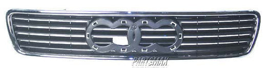 1200 | 1996-1999 AUDI A4 Grille assy hood mount; black; to VIN X199999 | AU1200106|8D0853651J3FZ