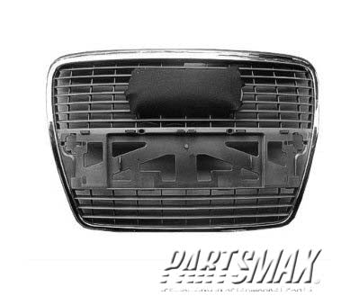 1200 | 2005-2008 AUDI A6 Grille assy w/o Park Distance Sensors; w/o Sport Pkg | AU1200111|4F08536511QP