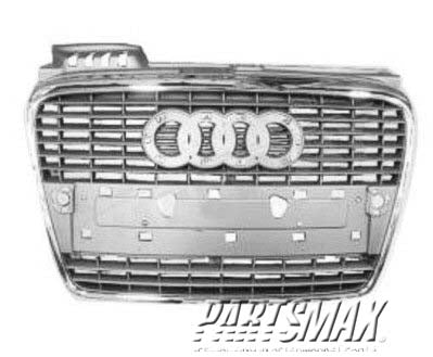 1200 | 2005-2008 AUDI S4 Grille assy Sedan; Silver-Gray; w/Chrome Frame | AU1200112|8E0853651J1QP