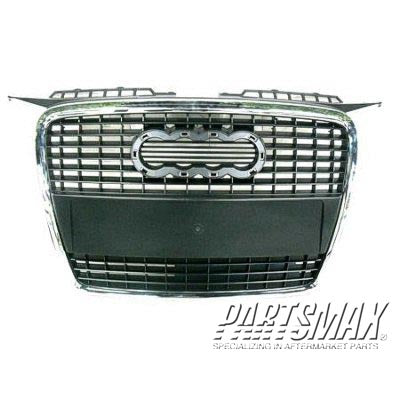 1200 | 2006-2008 AUDI A3 Grille assy w/o Sport Pkg; Brilliant Black | AU1200115|8P4853651AVMZ