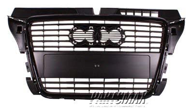 860 | 2009-2013 AUDI A3 Grille assy Type 2; Brilliant Black | AU1200119|8P0853651HVMZ