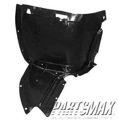 1251 | 2006-2011 AUDI A3 RT Front fender splash shield plastic liner; Front | AU1251101|8P0821192B