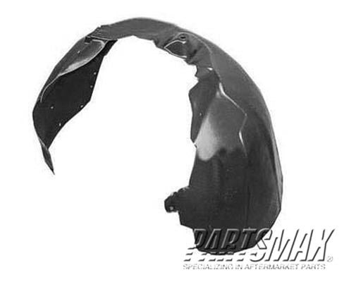 160 | 2004-2006 AUDI S4 RT Front fender splash shield CABRIO; plastic liner | AU1251104|8H0821172A