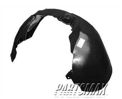 1251 | 2007-2009 AUDI S4 RT Front fender splash shield CABRIO; plastic liner | AU1251106|8E0821172C