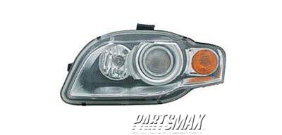 2502 | 2005-2008 AUDI A4 LT Headlamp assy composite w/xenon; w/o curve lighting lamp | AU2502129|8E0941029BA