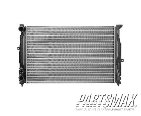 2870 | 1999-2004 AUDI A6 QUATTRO Radiator assembly w/2.7L V6 Turbo engine; w/manual trans | AU3010108|4B0121251K