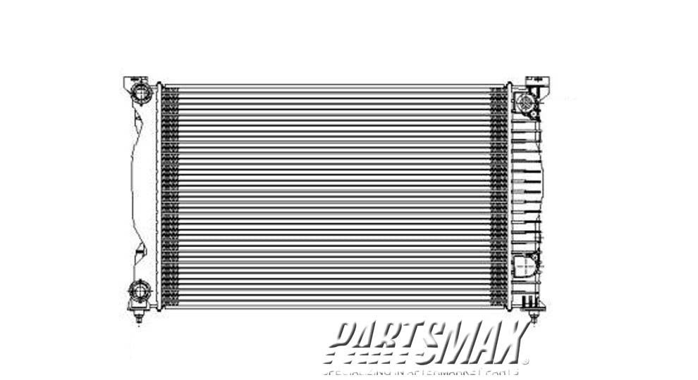 3010 | 2005-2008 AUDI S4 Radiator assembly w/2.0L engine; w/auto trans; Generation 3 | AU3010138|8E0121251AP