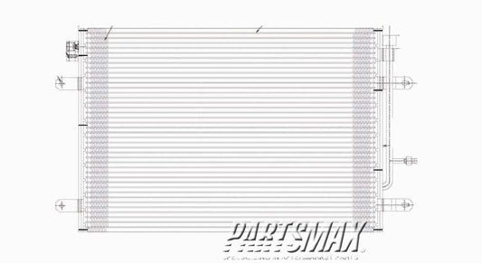 2910 | 2005-2008 AUDI A4 Air conditioning condenser to VIN 5502975; Generation 3 | AU3030127|8E0260403T