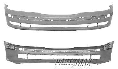 1000 | 1997-2000 BMW 540i Front bumper cover w/o headlamp washers; prime | BM1000122|51118208313