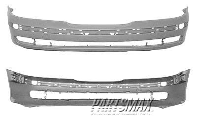 1000 | 1997-2000 BMW 528i Front bumper cover w/o headlamp washers; prime | BM1000122|51118208313