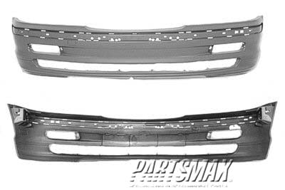 1000 | 2001-2001 BMW 325i Front bumper cover 4dr sedan; w/o Sport package; prime | BM1000126|51118195284