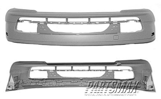 1000 | 2001-2003 BMW 330Ci Front bumper cover 2dr coupe; to 3/03; prime | BM1000127|51118251151
