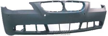 1000 | 2004-2007 BMW 530i Front bumper cover Sedan/Wagon; w/o M Pkg; w/o Park Distance Control; prime | BM1000154|51117111739