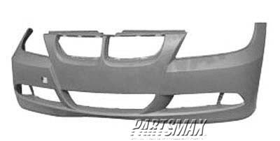 1000 | 2006-2006 BMW 325i Front bumper cover 4dr sedan/wagon; w/pk distance control; w/o headlamp washer; prime | BM1000178|51117170051