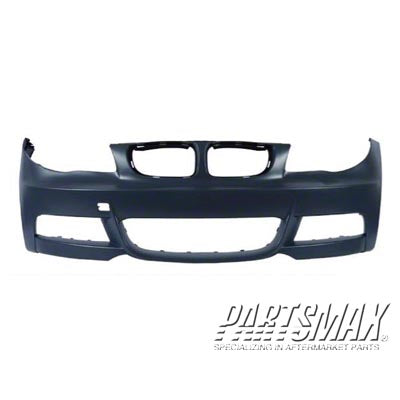 1000 | 2008-2013 BMW 128i Front bumper cover E82 | E88; Coupe/Conv; w/M Pkg; w/o Headlamp Washer; prime  |  BM1000208