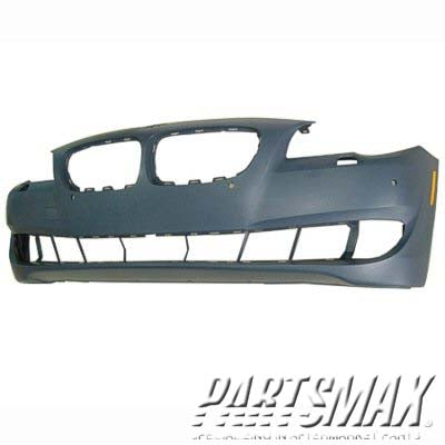 1000 | 2011-2013 BMW 535i Front bumper cover F10; Sedan; w/o M Pkg; w/Park Distance Control; w/Side View Camera; prime | BM1000240|51117285965