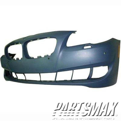 1000 | 2011-2013 BMW 535i Front bumper cover F10; Sedan; w/o M Pkg; w/Park Distance Control; w/o Side View Camera; prime | BM1000241|51117285964