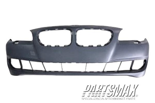 1000 | 2011-2013 BMW 528i Front bumper cover F10; Sedan; w/M Pkg; w/Park Distance Control; w/Side View Camera; prime | BM1000256|51118048672