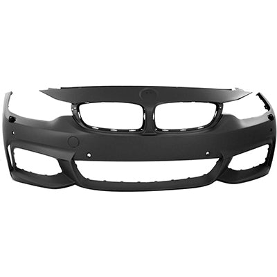 1000 | 2014-2016 BMW 435i Front bumper cover F32|F33; M SPORT; w/H/L Washer; w/PDC; w/Park Assist; w/o Camera; prime | BM1000344|51118060887