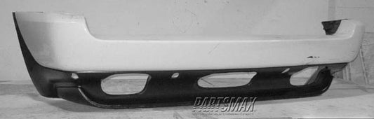 2430 | 2000-2006 BMW X5 Rear bumper cover w/3.0L engine; w/park distance sensor; prime | BM1100131|51127027049