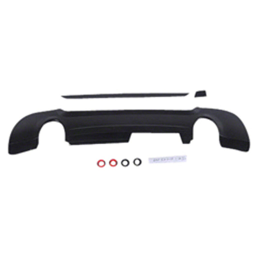 1195 | 2007-2013 BMW 335i Rear bumper valance panel E92|E93; 3.0L; Coupe/Conv; w/M Pkg; w/Turbo; Matte Black | BM1195103|51128043897