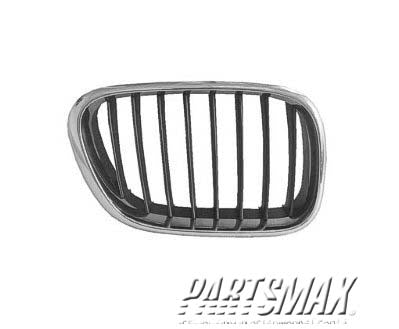 860 | 2000-2003 BMW X5 Grille assy bright & black ABS plastic; right side | BM1200153|51138402646