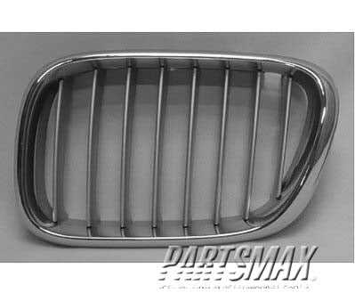 1200 | 2000-2003 BMW X5 Grille assy bright & titanium ABS plastic; left side | BM1200154|51138250051