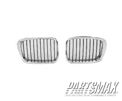 1200 | 2001-2001 BMW 325i Grille assy E46; Sedan/Wagon; Black; LH | BM1200178|51138208487