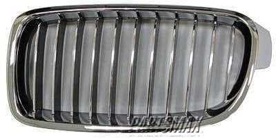 1200 | 2012-2016 BMW 328i Grille assy F30; Luxury Line; Chrome Trim; LH | BM1200234|51137263481
