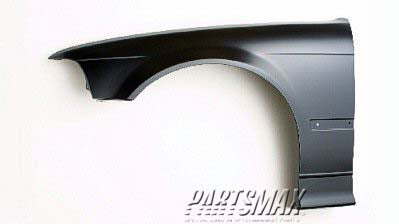 1241 | 1992-1996 BMW 318i RT Front fender assy 4dr sedan; w/o fender mount signal repeater lamp | BM1241108|41358122430