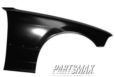 1241 | 1996-1996 BMW 328i RT Front fender assy 2dr coupe/convertible; w/o fender mount signal repeater lamp | BM1241118|41358122234