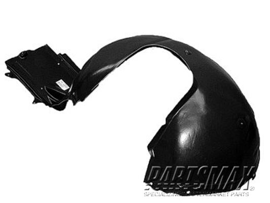 1250 | 1999-2006 BMW 323i LT Front fender splash shield fender liner; 4dr sedan/4dr wagon; rear section | BM1250103|51717039677