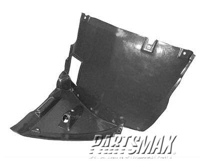 1250 | 2002-2005 BMW 330xi LT Front fender splash shield plastic liner; w/AWD 4dr sedan/wagon | BM1250109|51718265467