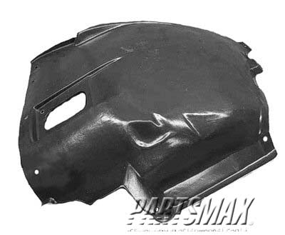 1251 | 2007-2013 BMW 335i RT Front fender splash shield 3 S.(E93) Conv. F. Splash (Front Liner)  w/Sport Pkg | BM1251118|51717162832