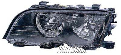 2502 | 1999-2000 BMW 323i LT Headlamp assy composite w/halogen lamps; 4dr sedan; E46 | BM2502102|63126902753