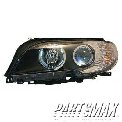 2518 | 2003-2006 BMW 325Ci LT Headlamp lens/housing coupe/conv; halogen; w/white turn signal lens; from 3/03 | BM2518112|63127165907