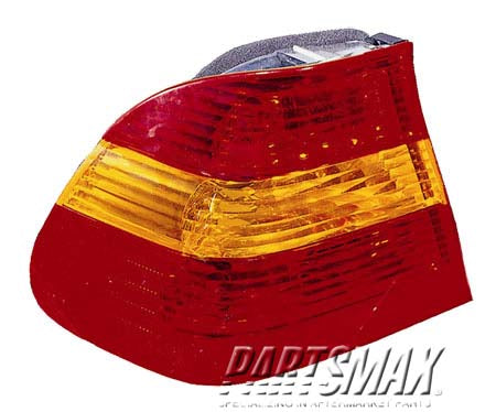 2800 | 2002-2005 BMW 325i LT Taillamp assy 4dr sedan; E46; outer; w/amber & red lens | BM2800109|63216946533