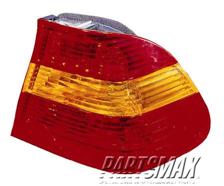 2801 | 2002-2005 BMW 330i RT Taillamp assy 4dr sedan; E46; outer; w/amber & red lens | BM2801109|63216946534