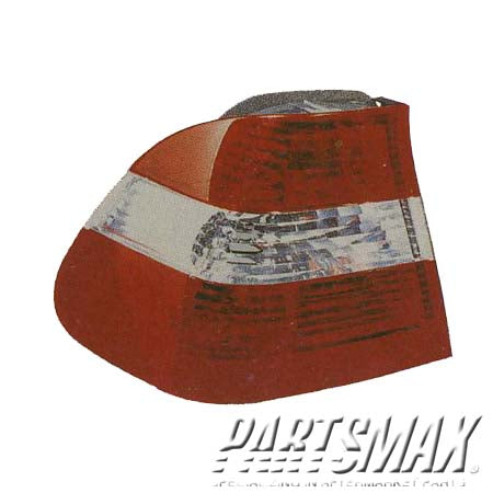 2801 | 2002-2004 BMW 330i RT Taillamp assy 4dr sedan; E46; body mounted; w/red & clear lenses | BM2801111|BM2801111